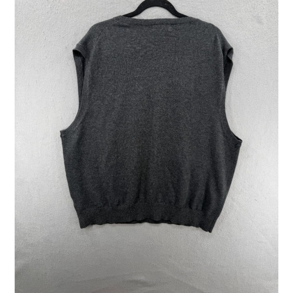 Kallspin Sweater Vest Size XXL Gray Wool Blend Soft Lightweight Academia Neutral - Picture 7 of 9